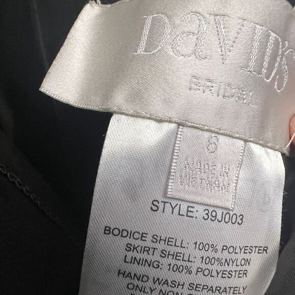 David's Bridal Strapless with Lace Dress Black - Picture 7 of 7